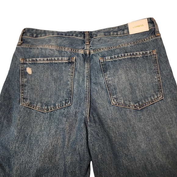 Express Vintage 90s Style Ankle Boot Mid Rise Ripped Knee Jeans 12S NWT - Picture 8 of 16